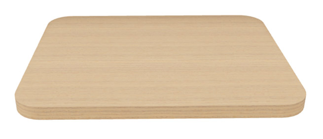 Tablette écritoire en bois clair pour poutre d'attente Annone, vue en perspective