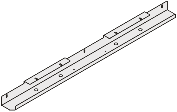 Goulotte passe-câbles métallique gamme Cardiel, vue de détail