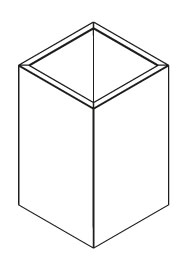 Sch&eacute;ma corbeille de tri Carse, dessin du bac rectangulaire