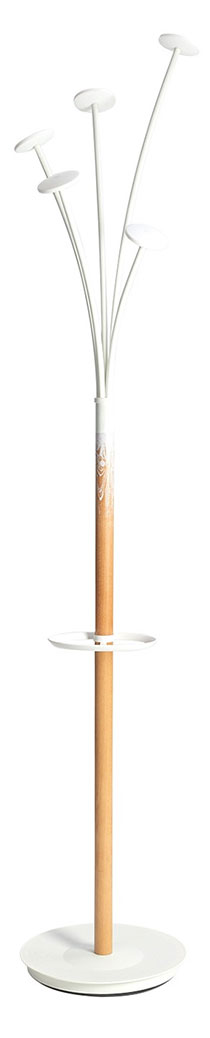 Portemanteau Fentale sur pied, mat orange et base blanche, coloris 6