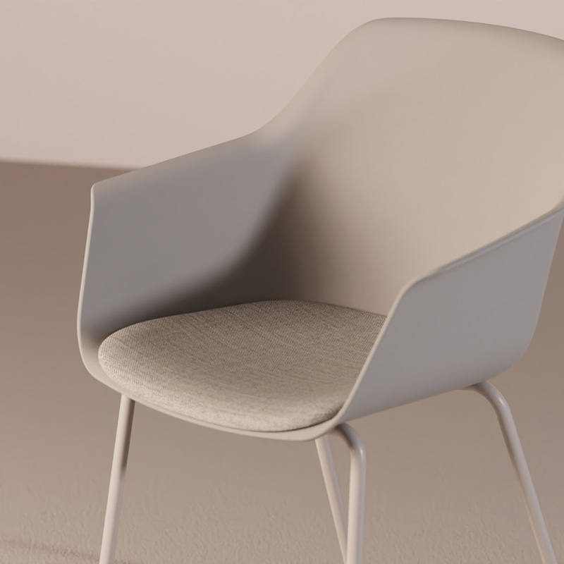 Fauteuil Isla avec assise tapiss&eacute;e
