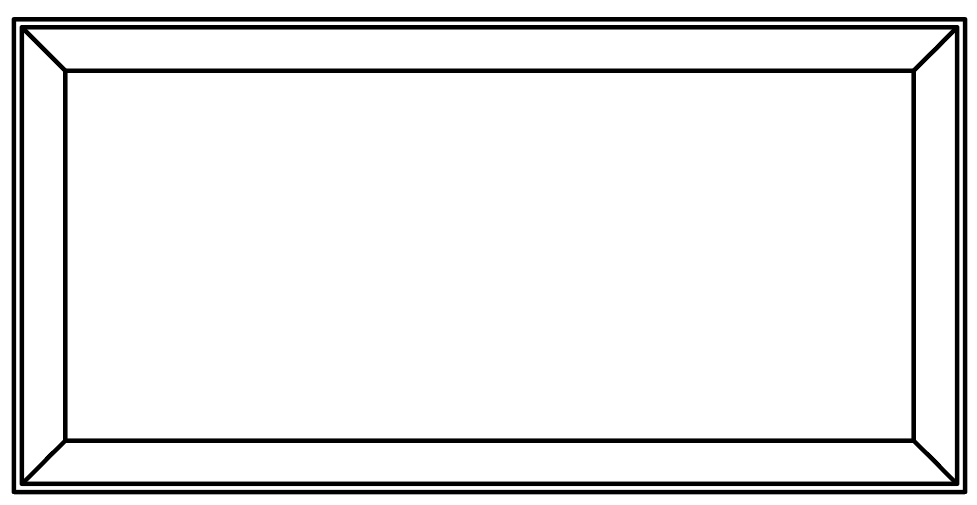 Schéma du plateau rectangulaire Lussari, autre format, vue de dessus