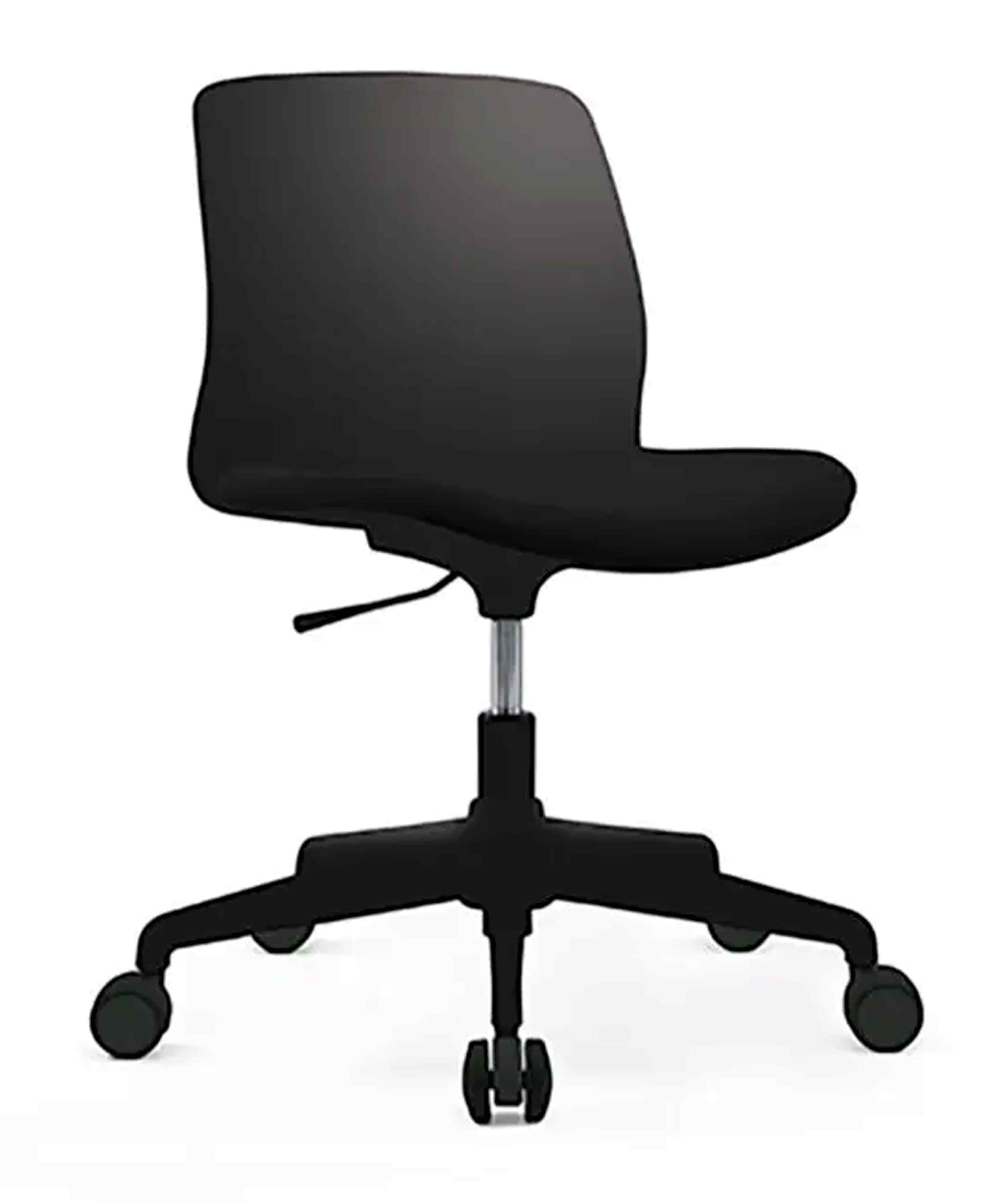 Si&egrave;ge Magnan &agrave; coque noire et assise noire, pi&eacute;tement noir &agrave; roulettes