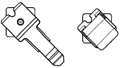 Schéma du système d'accroche reliant deux tables Matese, vue de détail