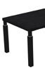 D&eacute;tail du pi&eacute;tement m&eacute;tal noir du bureau Navia, plateau noir