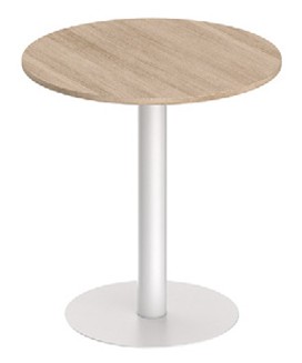 Table haute Saola ronde Ø100 cm, mange-debout, piétement central à base ronde