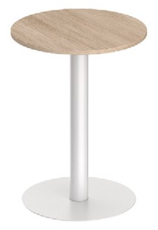 Table haute Saola ronde Ø80 cm, mange-debout, piétement central à base ronde
